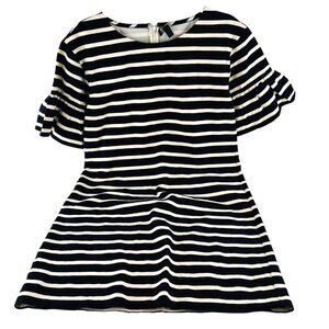 J. Crew Black Label Women's Dress‎ size Small Thick Knit Ruffled Sleeves Stretch